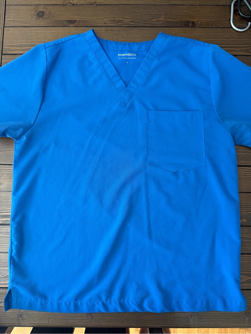 Mandala Men's V-Neck Medical Scrub set in Royal Blue